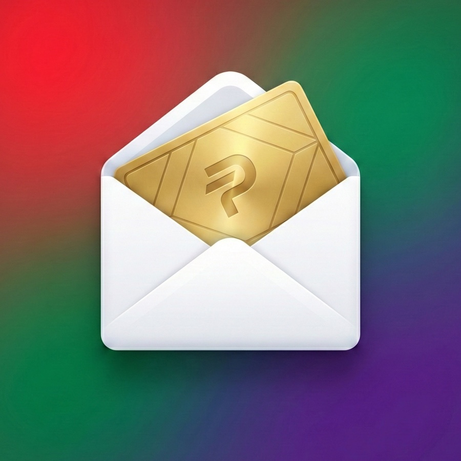 PacketPlanner app icon showing a gold packet in a white envelope
